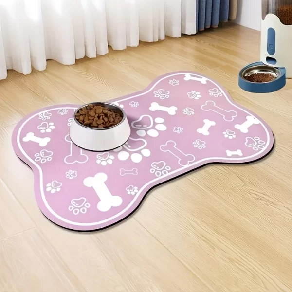 Pet Feeding Mat - Non slip, Scratch resistant, Quick drying Pet Meal Mat, Suitable for Dogs and Cats - Easy to Clean - Image 5