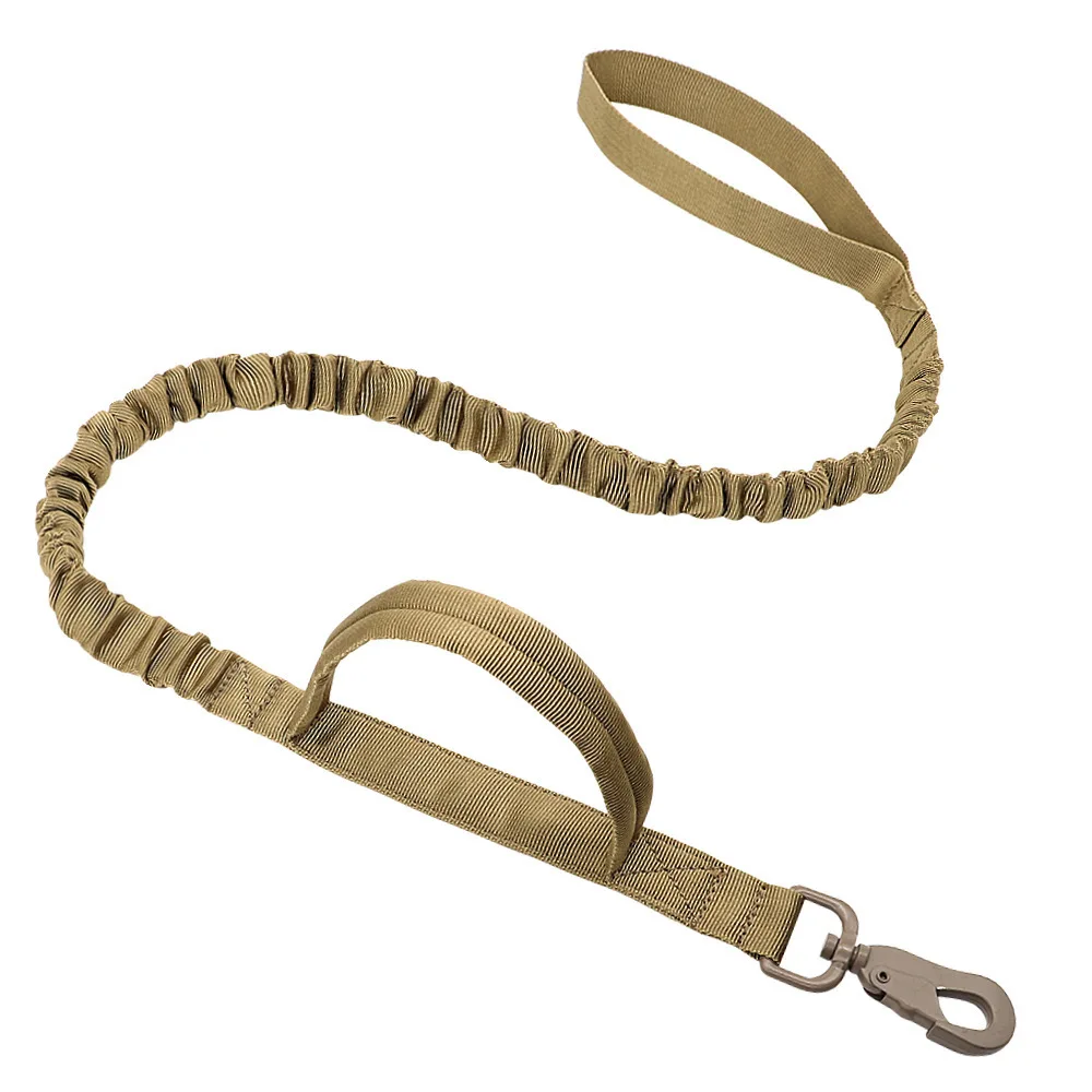 Military Tactical Dog Leash Training Adjustable Quick Release Elastic Leads Rope With 2 Control Handle For Medium And Small Dogs - Image 6