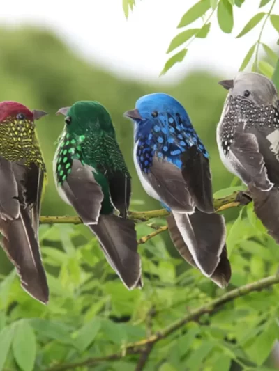 1 Pcs Feather Bird Simulation Garden Decoration Smart Bird Stick Feather Bird Foam Bird Clip Bird Ornament Garden Decoration
