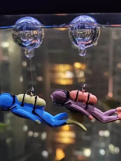 Fish Tank Decoration Mini Small Ornaments Floating Diver Aquarium Ornaments Small Floating Ball Aquarium Accessories
