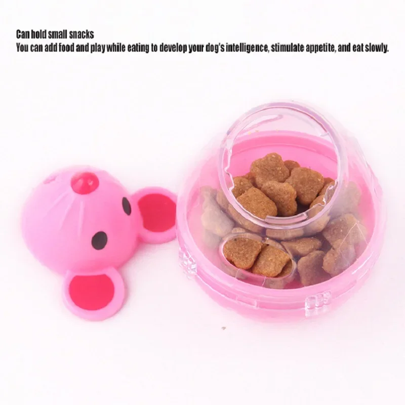 Cat Mice Food Tumbler Cat Food Toy Ball Interactive Cat Food Feeder Leak Food Interesting Plastic Cat Food Dispenser Treat Toy - Image 5