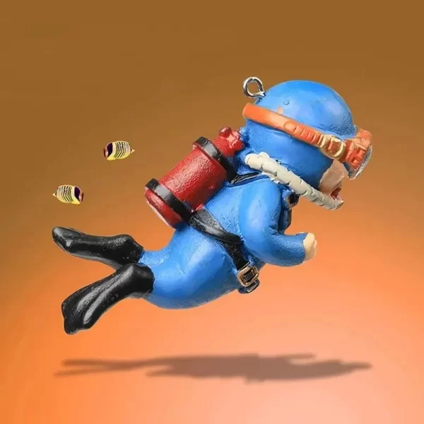 Fish Tank Diver Ornaments Landscape Decoration Aquarium Gifts Popular Floating, Hayao Miyazaki Blue Fatty with Ball and Line - Image 15