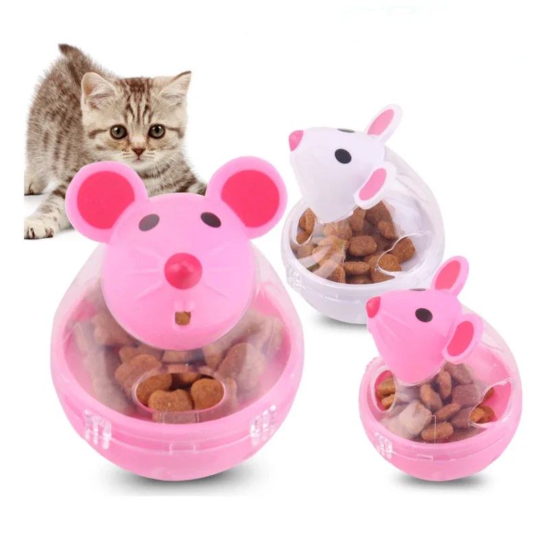Cat Mice Food Tumbler Cat Food Toy Ball Interactive Cat Food Feeder Leak Food Interesting Plastic Cat Food Dispenser Treat Toy - Image 2