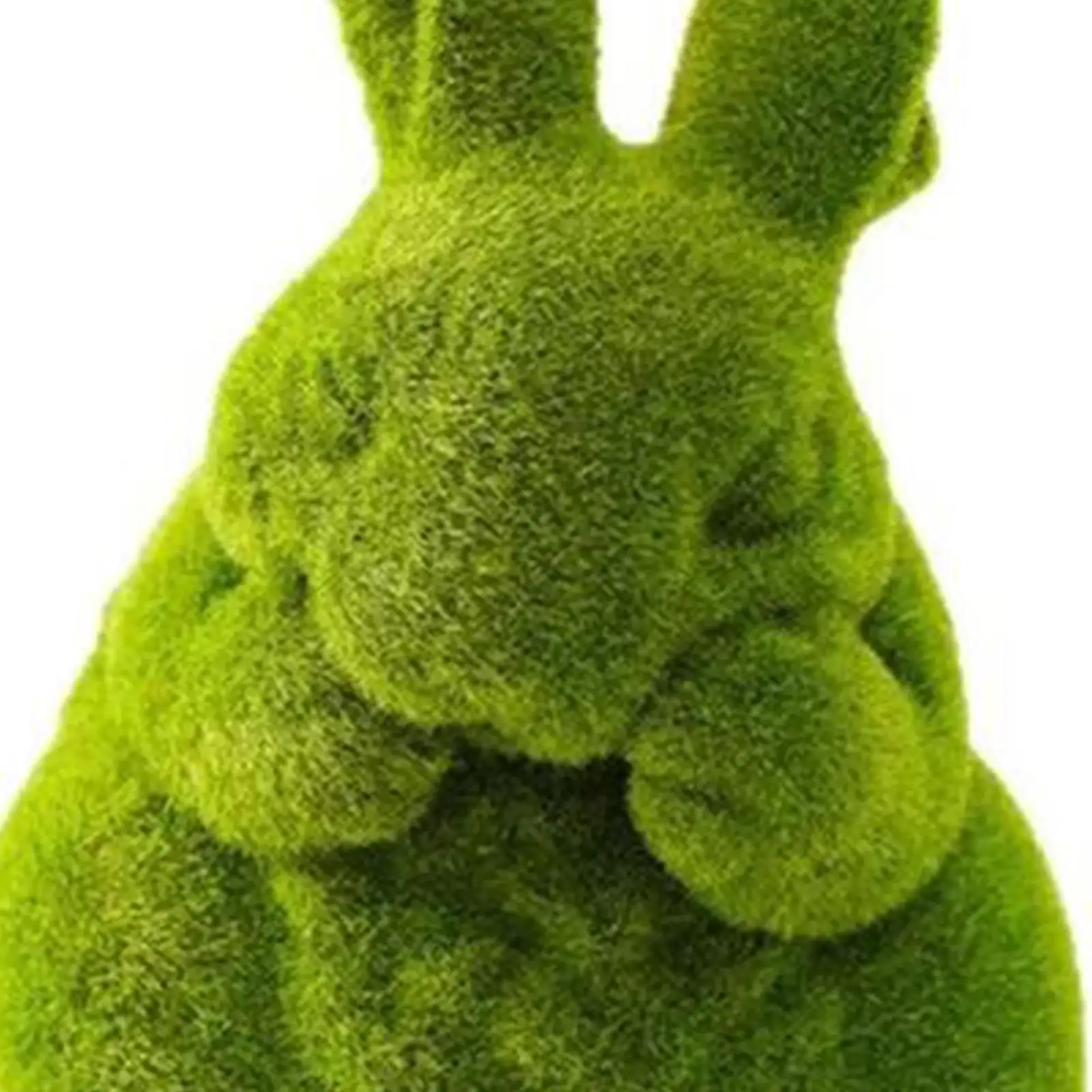 Furry Flocked Rabbit Statue Decor Decorative Collectible Crafts Desktop Garden Sculpture for Indoor Balcony Home Patio Porch - Image 5