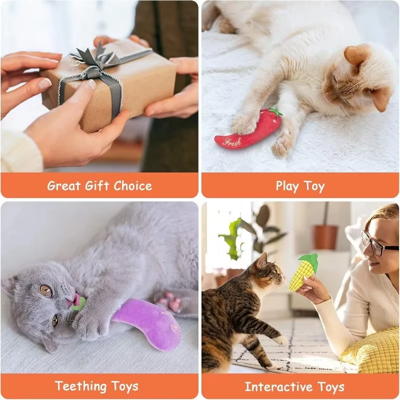 5 Pcs Plush Catnip Toys, Cat Self Entertainment Bite Toys, Anti-boredom and Anti-damage Home, Pet Cat Toys - Image 9