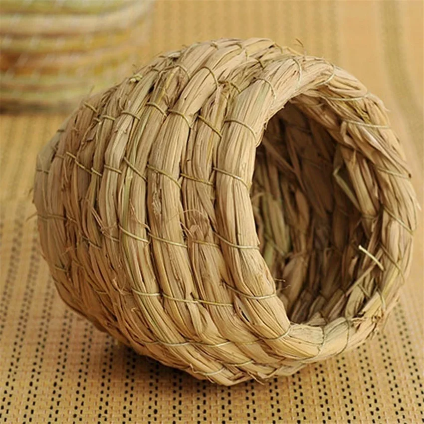 Handmade Straw Natural Bird Nest/Pigeon Bird House Parrot Nest Warm Pet Bedroom Courtyard Bird Cages Adornment - Image 4