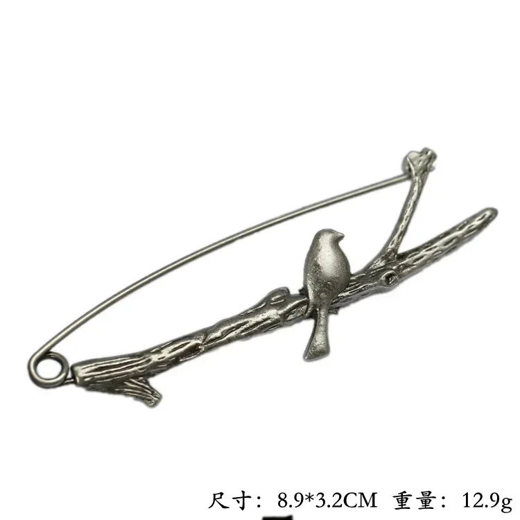 Creative Bird Pin Alloy Retro Branches Bamboo Brooch Simple Sweater Shawl Buckle Cardigan Hat Pin Women Men Accessories Jewelry - Image 19