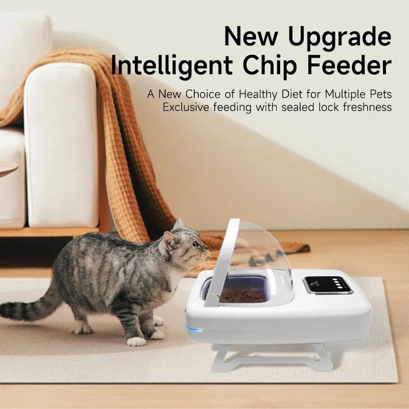 Automatic Pet Feeder with Collar Sensor, Anti Food Grabing, Intelligent Feeding, Microchip Cat Feeder for Cats Medium-Sized Dogs - Image 2