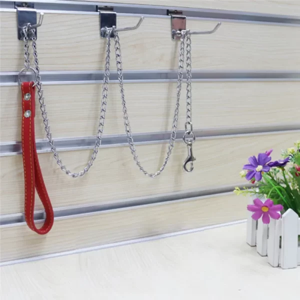 Durable Anti-Bite Metal Dog Chain Lead For Small Medium Large Dog Chain Leash Handle Leads PU Leather Iron Chain Pet Accessories - Image 2