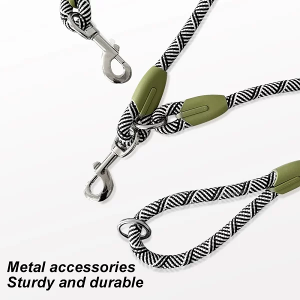 S/M/L Reflective Nylon Leashes Pet Dogs Chain Traction Rope Leads for Running Free Hands Rope Chain for Small Large Dogs Walking - Image 3