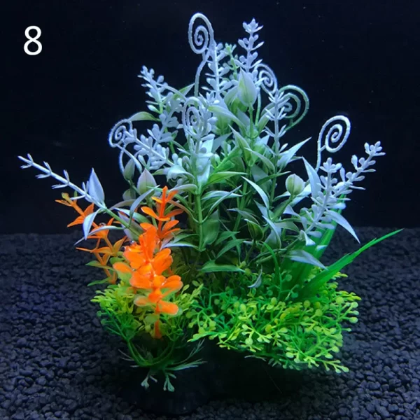 12 Kinds Artificial Aquarium Decor Plants Water Weeds Ornament Aquatic Plant Fish Tank Grass Decoration Accessories 14cm - Image 15