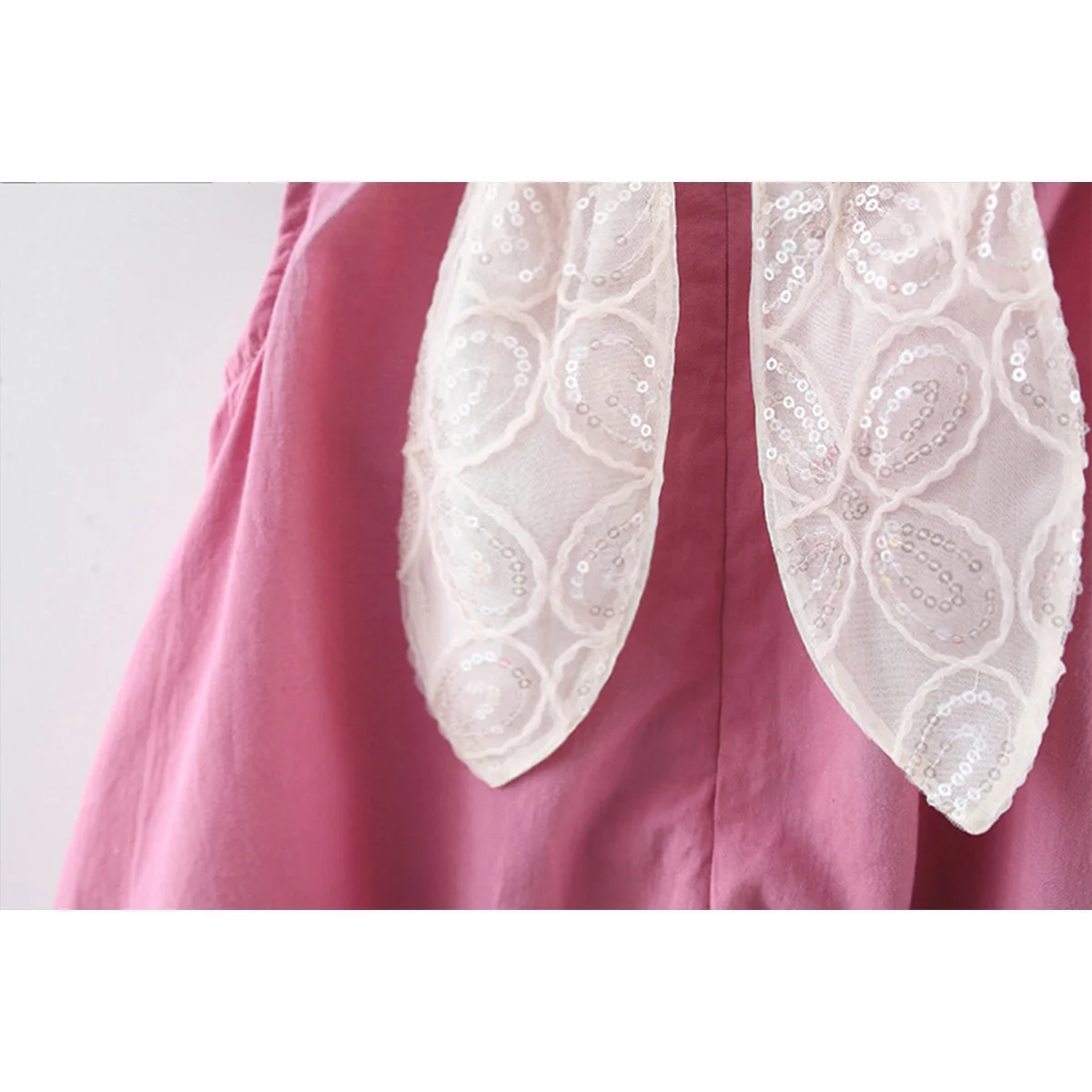 Baby Girl Summer New Dress Sweet Sleeveless Round Neck Chest Little Rabbit Accessories Back Long Ears Princess Dress - Image 4