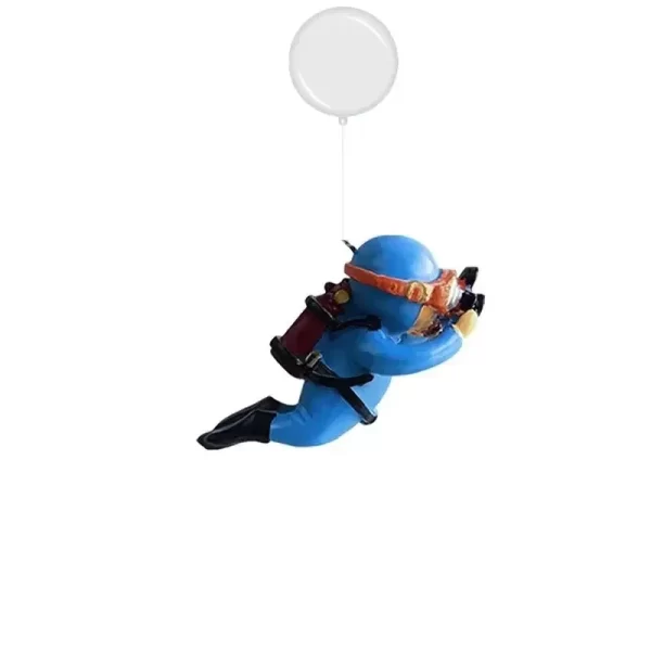 Fish Tank Diver Ornaments Landscape Decoration Aquarium Gifts Popular Floating, Hayao Miyazaki Blue Fatty with Ball and Line - Image 11