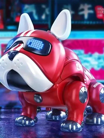 Dance Music Bulldog Robot Intelligent Interactive Dog With Light Toys For Children Kids Early Education Baby Toy Boys Girl