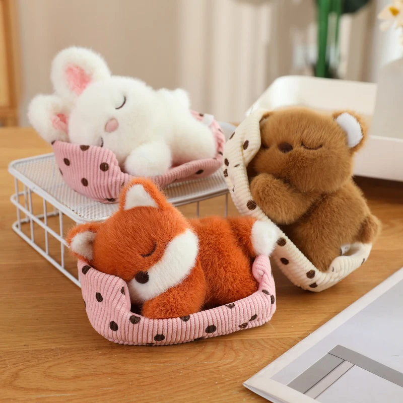 Sleeping Animals in Pet Pad Doll Toy Mini Kitten in Pet Pad Kawaii Toys For Office Desk Car Hand Toy Gift for Kids Boys Girls - Image 3