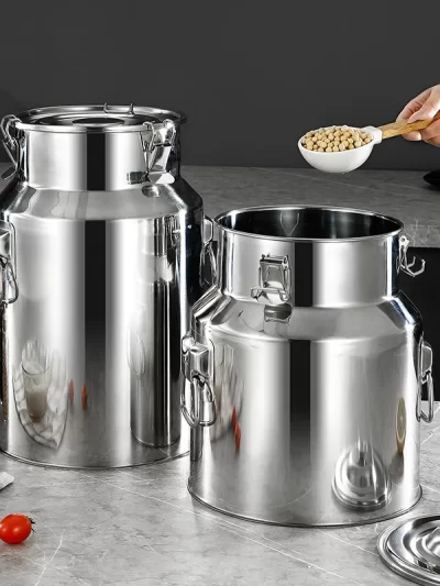 Rice storage container, flour, sugar, grains, pet dog and cat food storage container