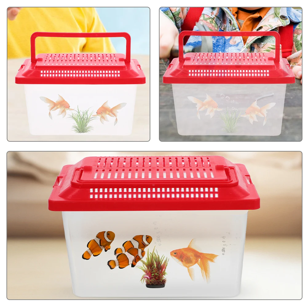 Fish Tank Box Baby Portable Aquarium Clear Mini Tanks Plastic Bowls Terrarium Travel Cage Hamster Transport Waterproof Easy - Image 6