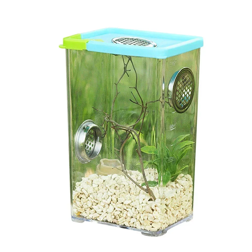 Acrylic Transparent Breeding Box for Reptiles Spiders Lizards Insects Mantis Pet Cages Reptile Accessories Clear Feeding Box - Image 8