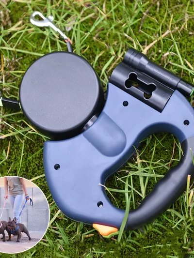 Dual Retractable Pet Dog Safe Rope With Led Lights Wear Lightweight Adjustables Cat Dog Walk Running Leads Pet Accessories