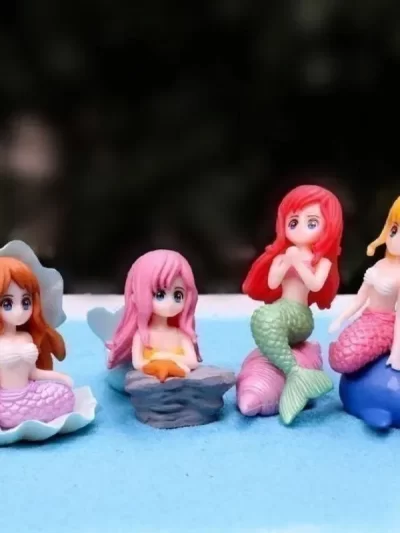 Pretty Mermaid Figurines for Aquarium Kawaii Artificial Mermaid Ornaments Fish Tank Handicrafts Desk Aquarium Decoration
