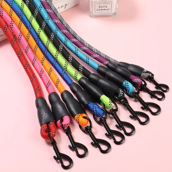 Strong Pet Leash Reflective Large Small Dog With Comfortable Padded Handle Double Heavy  Traction Rope Enhance Safety And Contr - Image 3
