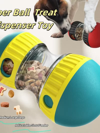 Pet Dog Treat Dispenser Toy For Small Medium Large Dogs Interactive Leaking Food Toy Adjustable Slow Feeder Training Beagle Cat