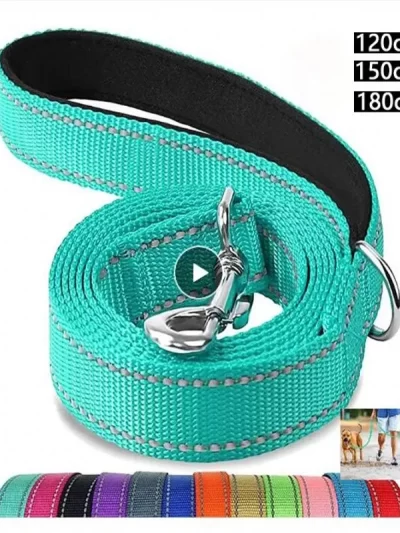 Reflective Pet Leash Dog Trainning Leashes Outdoor Leash Rope Cats Dogs Pet Walking Harness Collar Leader Rope 1.2m 1.5m 1.8m
