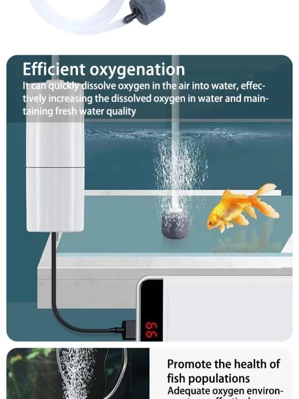 Portable USB Aquarium Air Pump:Mini Oxygenator for Fish Tanks and Aquatic Accessories - Image 14