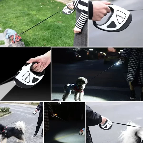 Pet Dog Retractable Leash With LED Shining 3m 5m Automatic Stretching Dog Hand Holding Fiber Rope Pet Supplies Leashes - Image 6