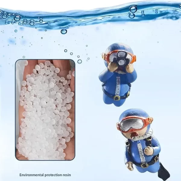 Fish Tank Diver Ornaments Landscape Decoration Aquarium Gifts Popular Floating, Hayao Miyazaki Blue Fatty with Ball and Line - Image 4