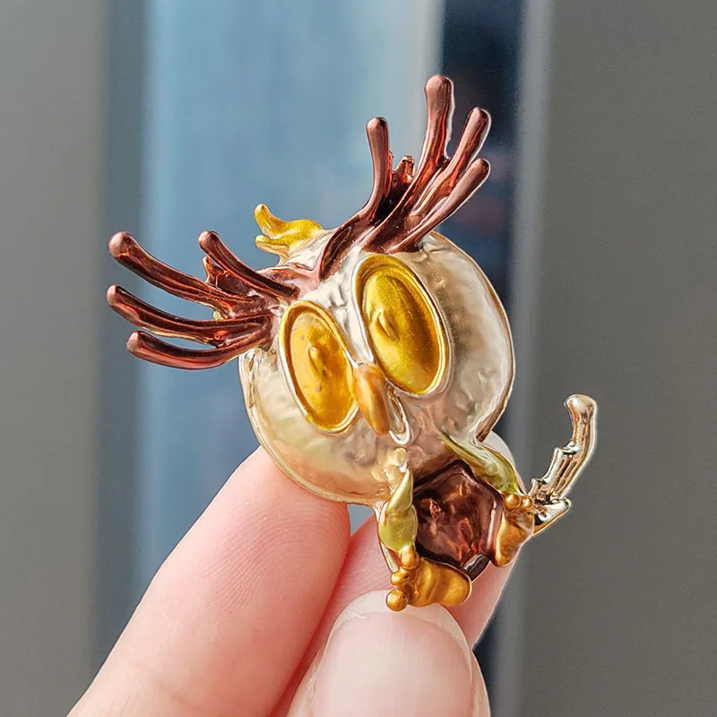 Lovely Enamel Owl Bird Brooches For Women Unisex Funny Angry Bird Cartoon Animal Brooch Daily Party Accessories Jewelry Gift - Image 2