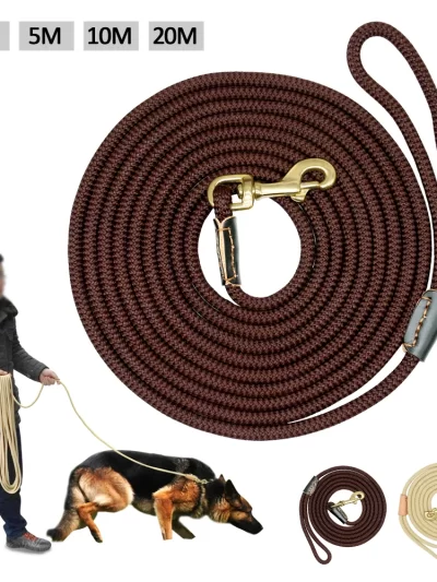 Durable Dog Tracking Leash Nylon Long Leads Rope Pet Training Walking Leashes 3m 5m 10m 20m For Medium Large Dogs Non-slip