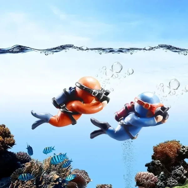 Fish Tank Diver Ornaments Landscape Decoration Aquarium Gifts Popular Floating, Hayao Miyazaki Blue Fatty with Ball and Line - Image 12
