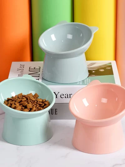 1-2PCS Pet Bowl With Raised Bracket To Protect Dog's Neck Cat Food Bowl Cat Feeder Cat Food Bowl Pet Supplies
