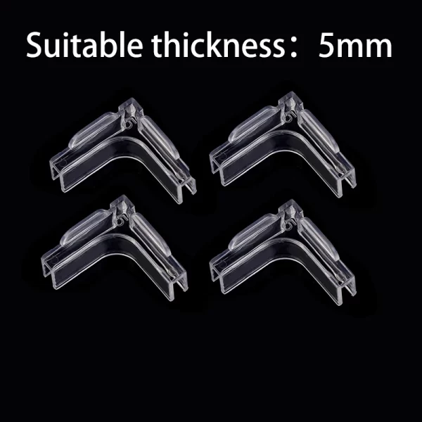 4Pcs Acrylic Transparent Anti-collision Fish Tank Corner Protector Adhesive Free Protective Cover Aquarium Accessories - Image 7