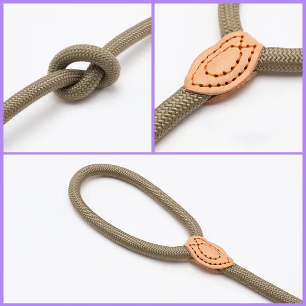 Dog Leash Slip Rope Lead Leash Heavy Duty Braided Rope Adjustable Loop Collar Training Leashes for Small Medium  Dogs - Image 5