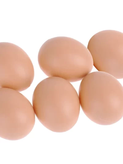 6pcs Plastic Eggs Chicken House Small Fake Eggs Farm Animal Supplies Cages Accessories Guide Chicken Nest Egg Painting