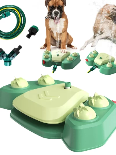 Outdoor Water Sprinkler for Pet, Water Sprinkler for Dogs, Easy Large or Small Pet, Drinking Playset, Dogs Toys for Summer Water