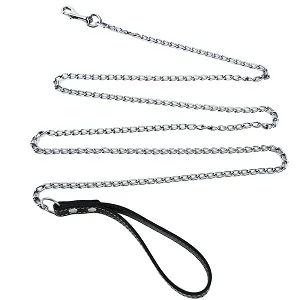 Durable Anti-Bite Metal Dog Chain Lead For Small Medium Large Dog Chain Leash Handle Leads PU Leather Iron Chain Pet Accessories - Image 7