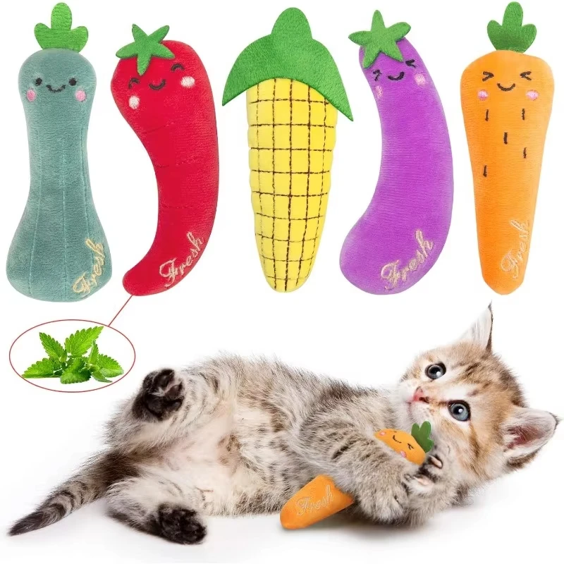 5 Pcs Plush Catnip Toys, Cat Self Entertainment Bite Toys, Anti-boredom and Anti-damage Home, Pet Cat Toys - Image 6