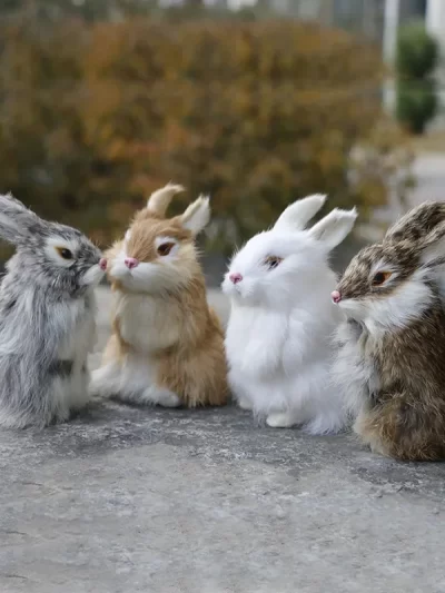Simulated Rabbit Animal Model Rabbit Household Decorations Rabbit Fur Crafts Gifts