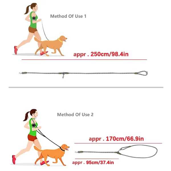 S/M/L Reflective Nylon Leashes Pet Dogs Chain Traction Rope Leads for Running Free Hands Rope Chain for Small Large Dogs Walking - Image 4
