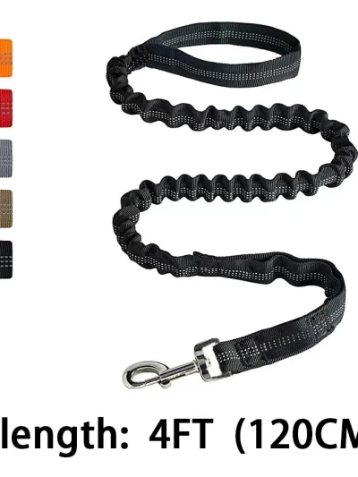 Dog Leash Large Dogs, Bungee Dog Leash Heavy Duty, No Pull Dog Leash for Shock Absorption, Dog Training Leash for Medium Large B