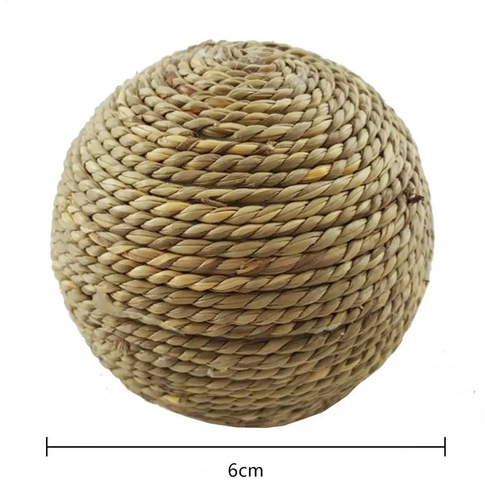 6cm Pet Chew Toy Natural Grass Ball For Rabbit Hamster Guinea Pig Tooth Cleaning Supplies Small Pet Toys Rabbit Accessories - Image 11