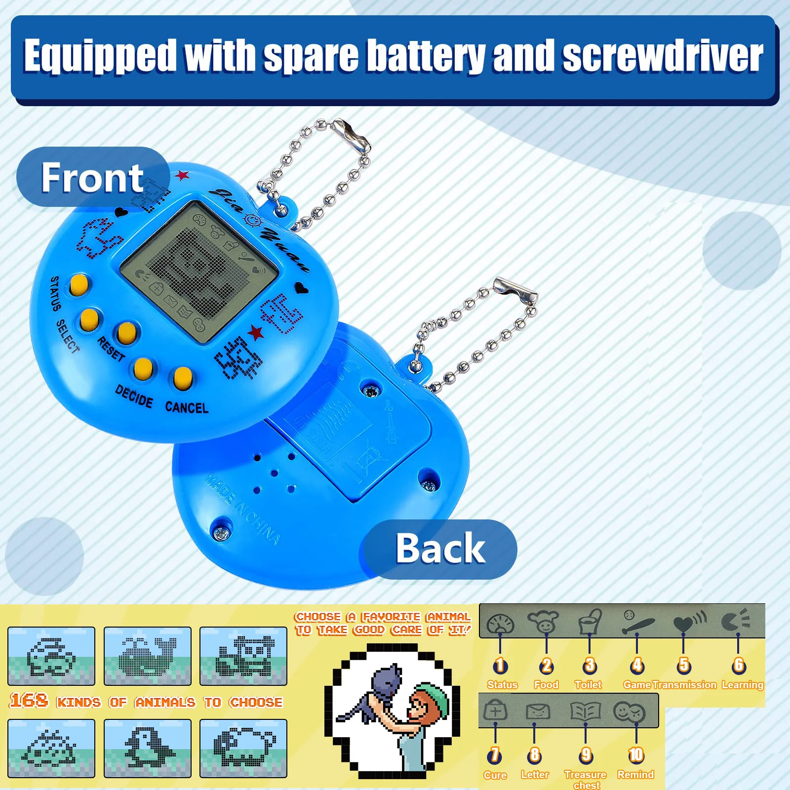 Electronic Pets Game Tamagotchi Nostalgic Toy in Russian Original German Spanish Polish Virtual Digital Pet Toys For Kids Pixel - Image 3