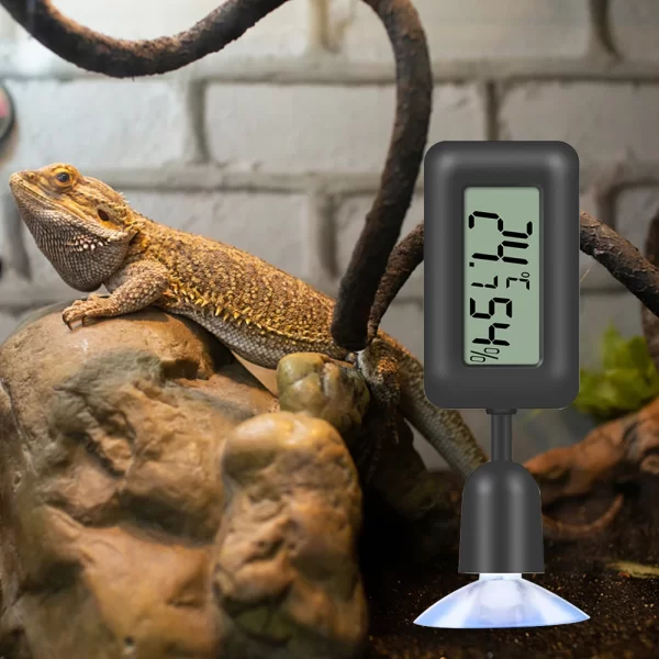 Reptile Thermometer Hygrometer with Suction Cup Digital Temperature Humidity Meter for Terrarium Reptile Accessories - Image 14