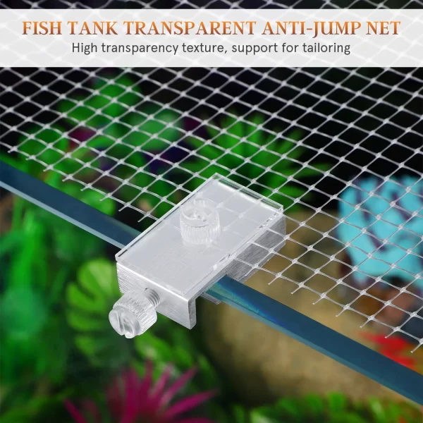 Marine Aquarium Accessories Fish Tank Anti-escaping Net Aquarium Mesh Cover Practical Fish Tank Netting Cover Clear Mesh