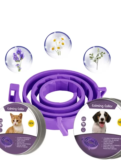 Pet Calming Collar For Cats Dogs Adjustable Anxiety Pheromone Reducing Pet Collar Lasting Natural Calm Relax Soothing Collars