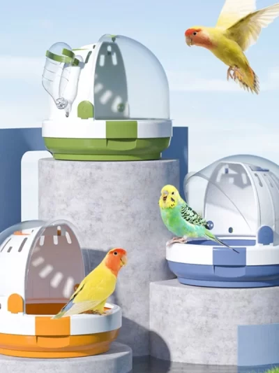 Portable Clear Bird Parrots Transport Cage Window Collapsible Carrier Bag Breathable Bird Carrier Travel Bag KXRE