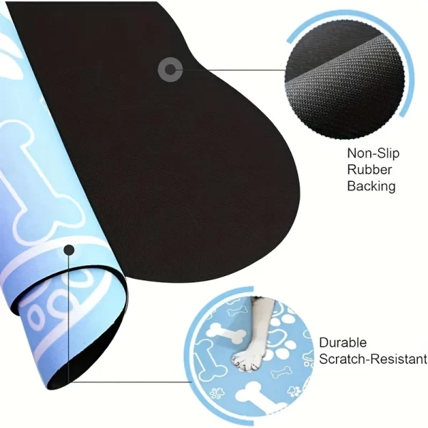 Pet Feeding Mat - Non slip, Scratch resistant, Quick drying Pet Meal Mat, Suitable for Dogs and Cats - Easy to Clean - Image 4